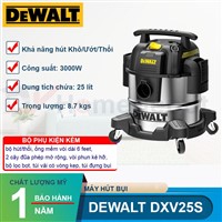 Máy hút bụi công nghiệp Dewalt DXV25SA chính hãng, giá tốt  Meta Description