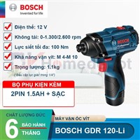 Máy vặn ốc vít dùng pin Bosch GDR 120-Li Chính Hãng, Giá Tốt tại DIY Home Depot