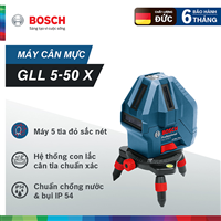 Máy cân mực laser Bosch GLL 5-50X KIT  (mới)