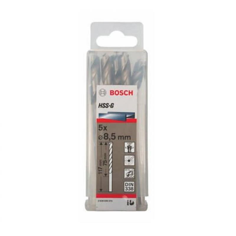 8.5mm Bộ mũi khoan sắt 5 mũi HSS-G Bosch 2608595073