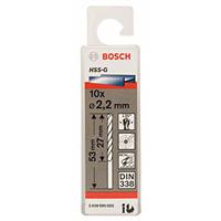 Bộ 10 mũi khoan sắt HSS-G Bosch 2.2mm 2608595052