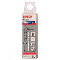 Bộ 10 mũi khoan sắt HSS-G Bosch 3.6mm 2608595332
