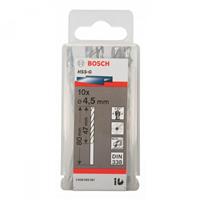 Bộ 10 mũi khoan sắt HSS-G Bosch 4.5mm 2608595061
