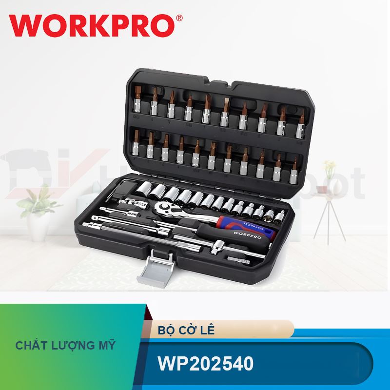 Bộ đầu cờ lê thay thế 1/4 inch Workpro WP202540