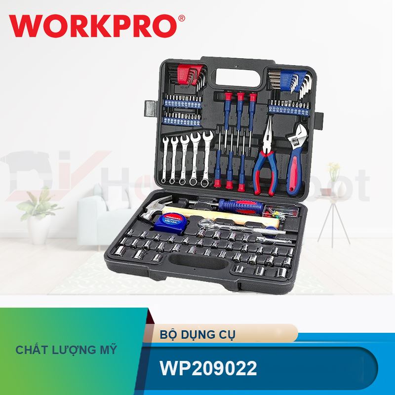 Bộ đồ nghề 165 chi tiết Workpro WP209022