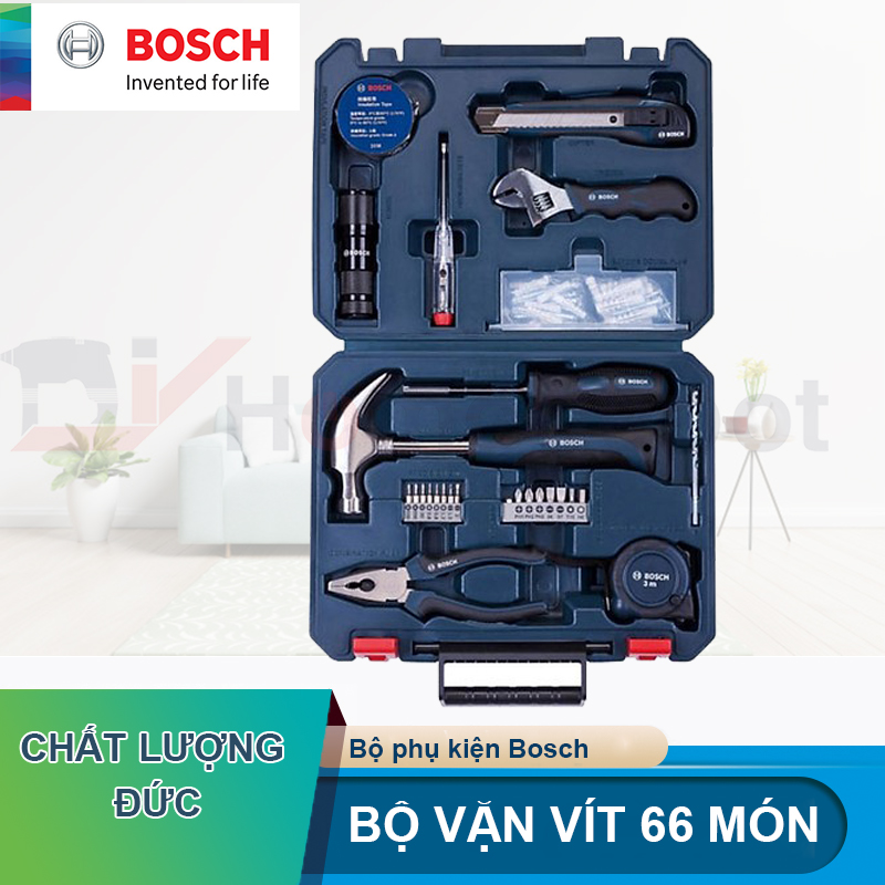 Bộ dụng cụ gia đình đa chức năng Bosch 66 chi tiết