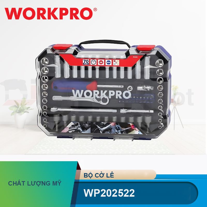 Bộ khớp nối 6 điểm kích thước 1/4 inch Workpro - WP202522