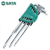 Bộ Lục Giác Đầu Bi Loại Dài 9 Chi Tiết Hệ Mét SATA SC09101 (09101) - Chính Hãng, Thép Cr-V, Độ Bền Cao