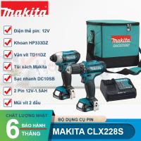 Bộ máy khoan bắt vít dùng pin Makita CLX228S
