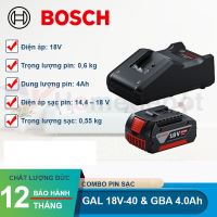 Bộ Sạc GAL 18V-40 và 1 Pin GBA 4.0Ah Bosch 1600A039YL