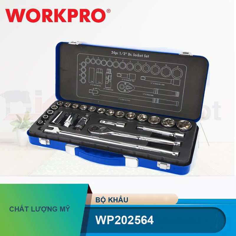 Bộ tuýp 24 chi tiết 8-32mm Workpro WP202564