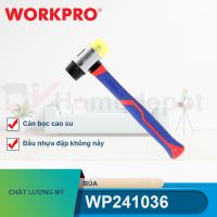 Búa 2 mặt tay đầu nhựa đập không nẩy, cán bọc cao su Workpro - WP241036