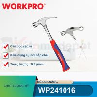 Búa đa năng 225g (8OZ), kèm dụng cụ mở nắp chai, cán bọc cao su Workpro - WP241016