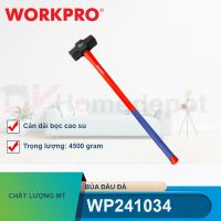 Búa đầu đá 4500gram, cán dài bọc cao su Workpro - WP241034