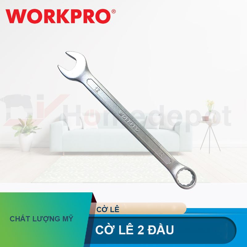 Cờ lê kết hợp 2 đầu, bằng thép cacbon Workpro