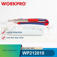 Dao rọc giấy tự động khóa lưỡi, chiều rộng lưỡi dao 9mm Workpro - WP212010