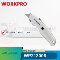 Dao tiện ích có lưỡi cắt bằng nhôm, lưỡi dao có thể thu vào Workpro - WP213006