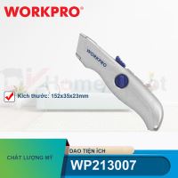 Dao tiện ích có lưỡi cắt bằng nhôm, lưỡi dao tự động thu vào Workpro - WP213007
