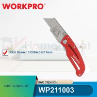 Dao tiện ích có lưỡi cắt gấp gọn, bằng nhôm mở nhanh Workpro WP211003