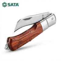 Dao Tuốt Dây Điện Lưỡi Cong SATA SC03110 (03110) - Cắt Tuốt Nhanh, Chính Hãng