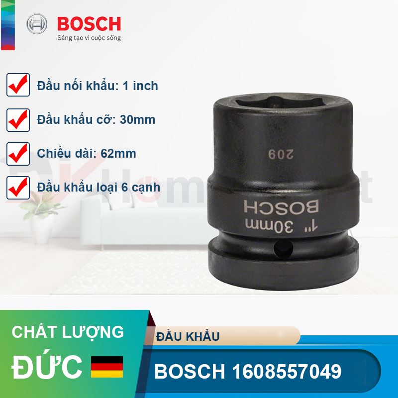 Đầu khẩu Bosch 1 inch 1608557049 (cỡ 30, 62mm)