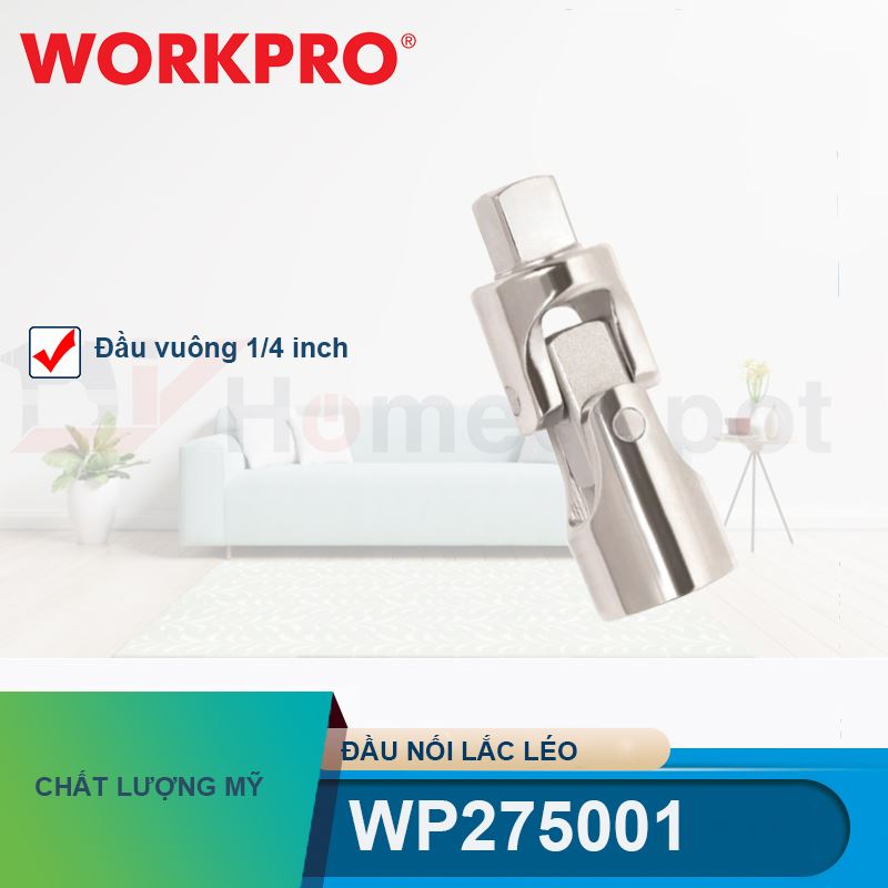 Đầu nối lắc léo có đầu vuông 1/4 inch Workpro - WP275001