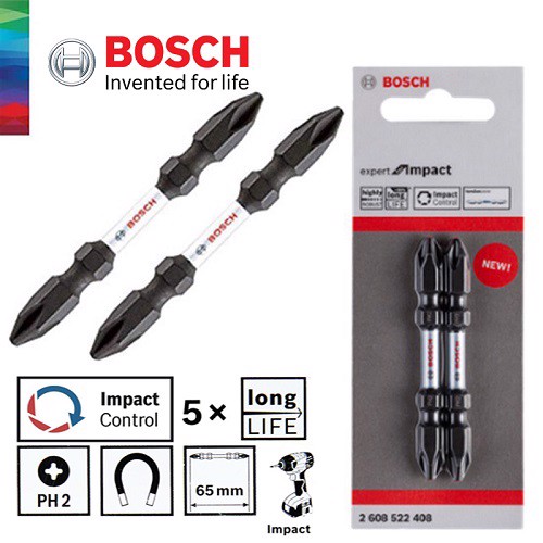 Mũi vặn vít 2 đầu Bosch Expert 65mm - 2608522408