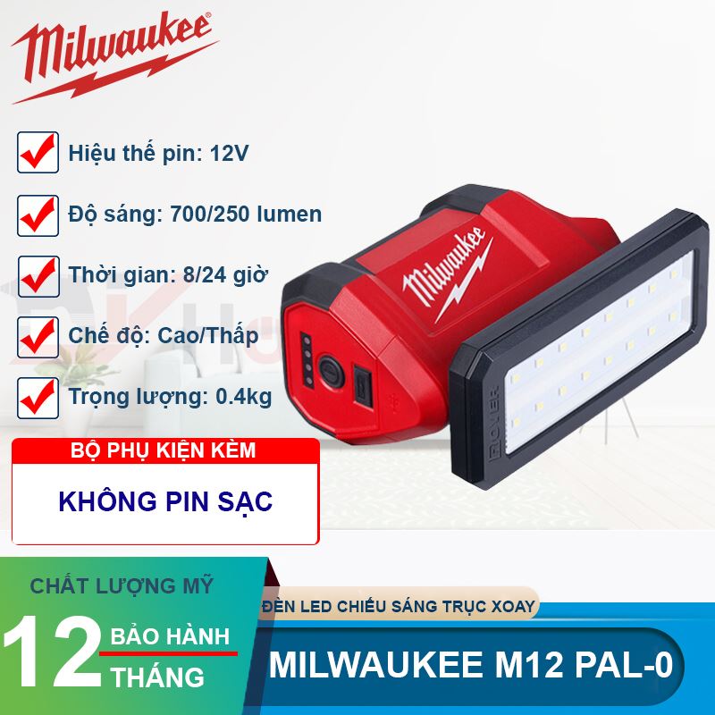 Đèn Led chiếu sáng trục xoay Milwaukee M12 PAL-0
