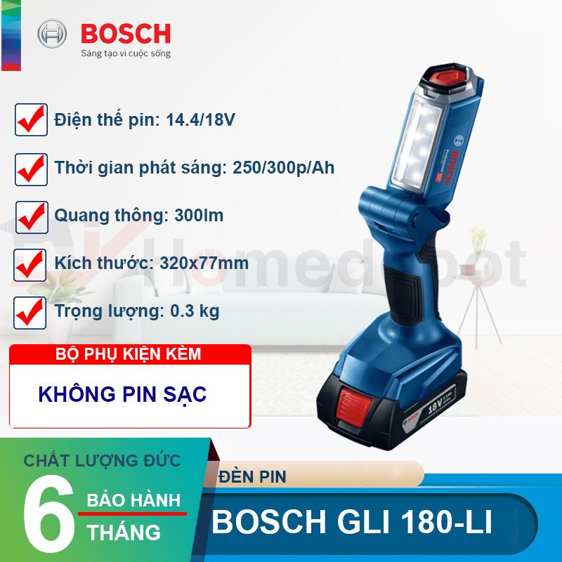 Đèn pin Bosch GLI 180-LI (Solo)