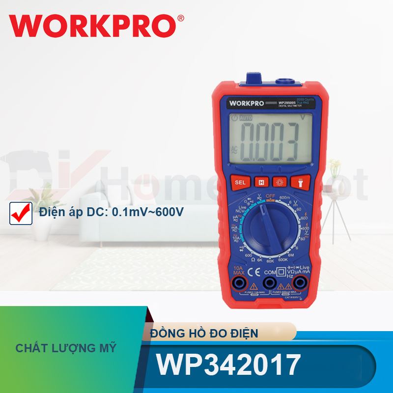 Đồng hồ đo điện vạn năng, Ampe kìm kỹ thuật số Workpro - WP295005