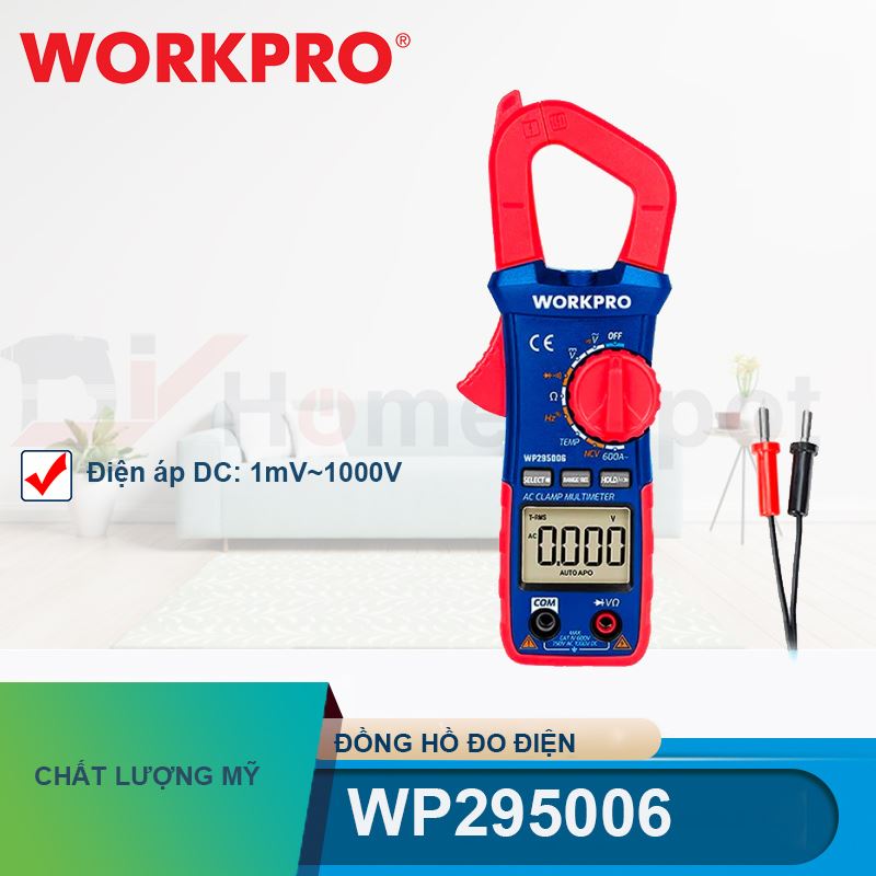 Đồng hồ đo điện vạn năng, Ampe kìm kỹ thuật số Workpro - WP295006