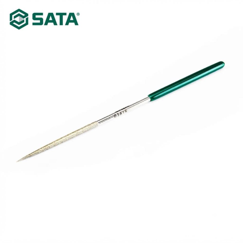 Dũa Trụ Tròn Đầu Tròn 3x140mm SATA SC03813 (03813) - Chính Hãng, Mài Lỗ, Khoét Rãnh Tinh Xảo