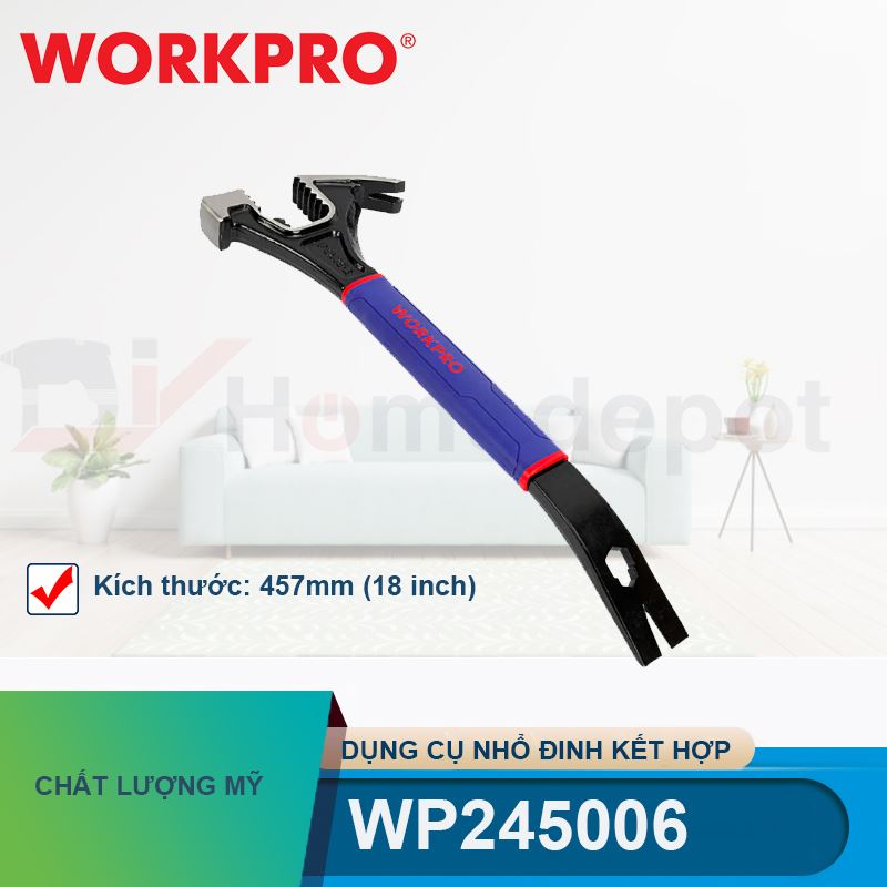 Dụng cụ nhổ đinh kết hợp 18 inch 457mm Workpro - WP245006