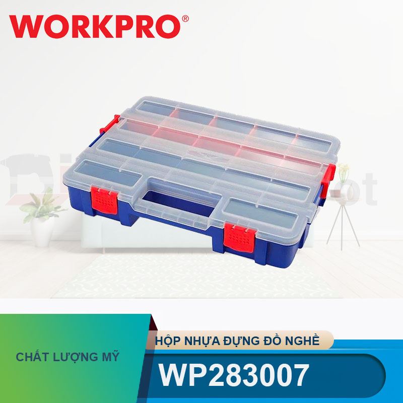 Hộp nhựa đựng đồ nghề nhiều ngăn và xếp chồng được lên nhau bằng nhựa - WP283007