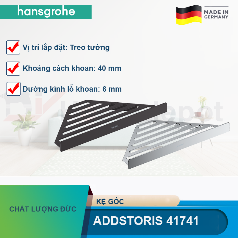 Kệ góc HANSGROHE AddStoris 41741