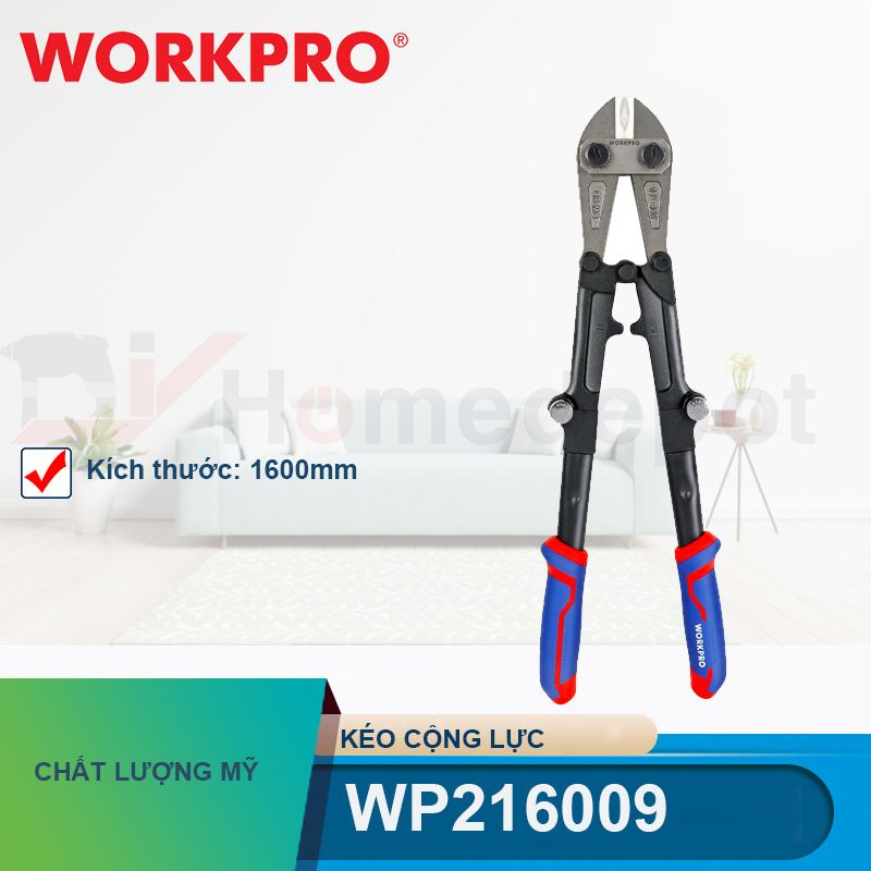 Kéo cắt bulong, tay cầm gấp lại được, kích thước 1600mm (24 inches) Workpro - WP216009