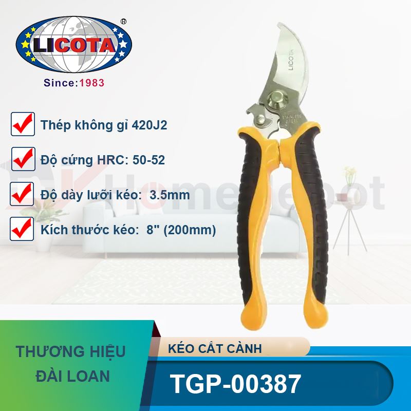 Kéo cắt cành 8'' Licota TGP-00387