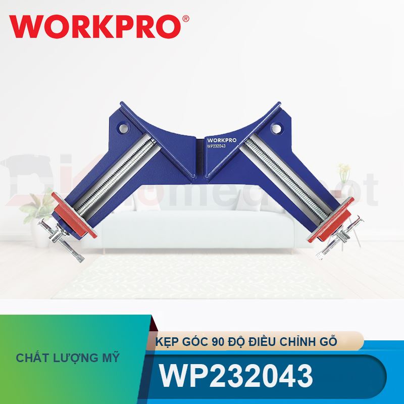 Kẹp góc 90 độ, dùng để điều chỉnh gỗ, Workpro - WP232043