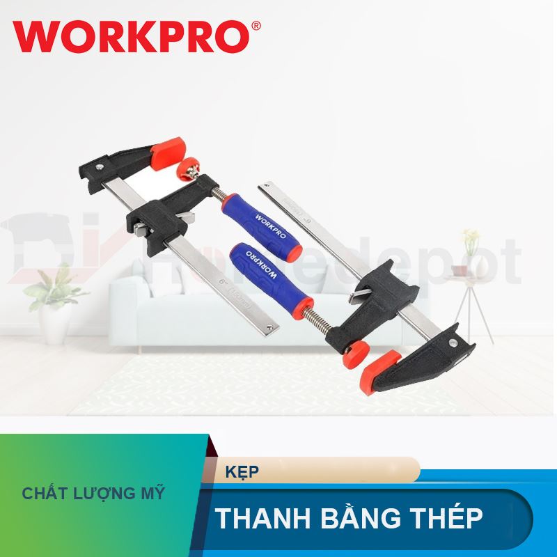 Kẹp thanh bằng thép Workpro