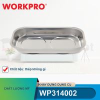 Khay đựng dụng cụ hình chữ nhật bằng thép không gỉ Workpro - WP314002