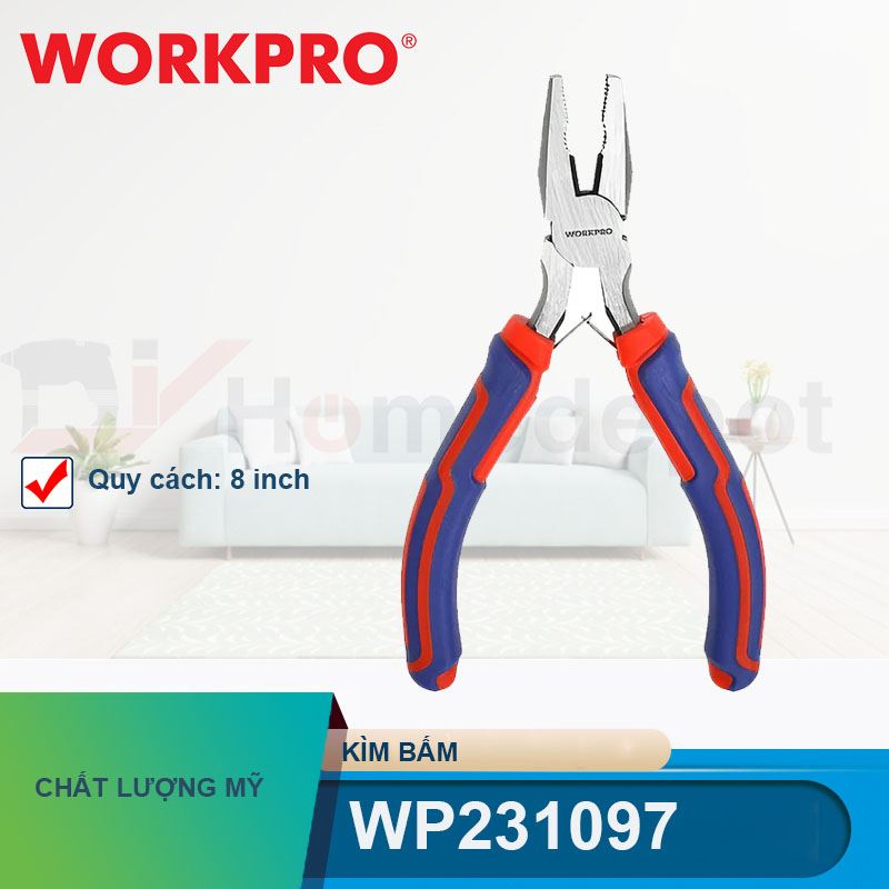 Kìm bấm dây mini bằng thép CR-V Workpro - WP231097