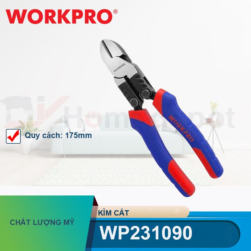 Kìm cắt 7 inch 175mm loại tốt Workpro - WP231090