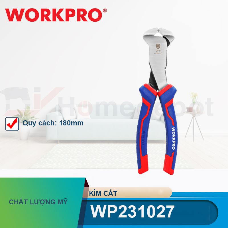 Kìm cắt cộng lực bằng thép CR-V 7 inch 180mm Workpro - WP231027