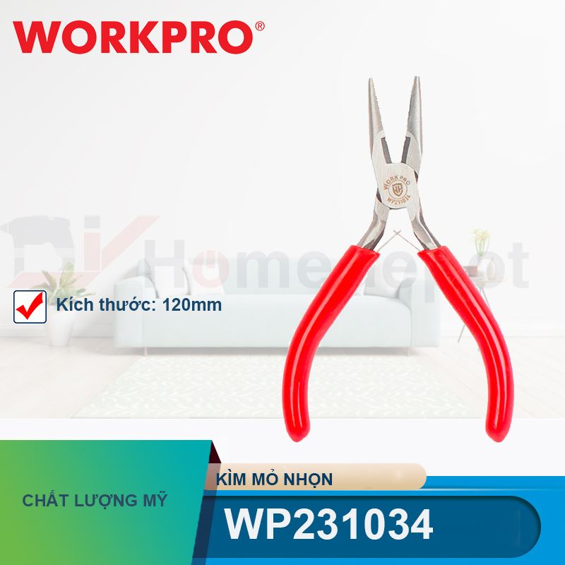 Kìm mỏ nhọn mini Workpro - WP231034