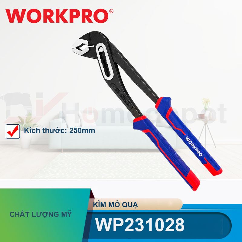 Kìm mỏ quạ bằng thép CR-V 10 inch 250mm Workpro - WP231028