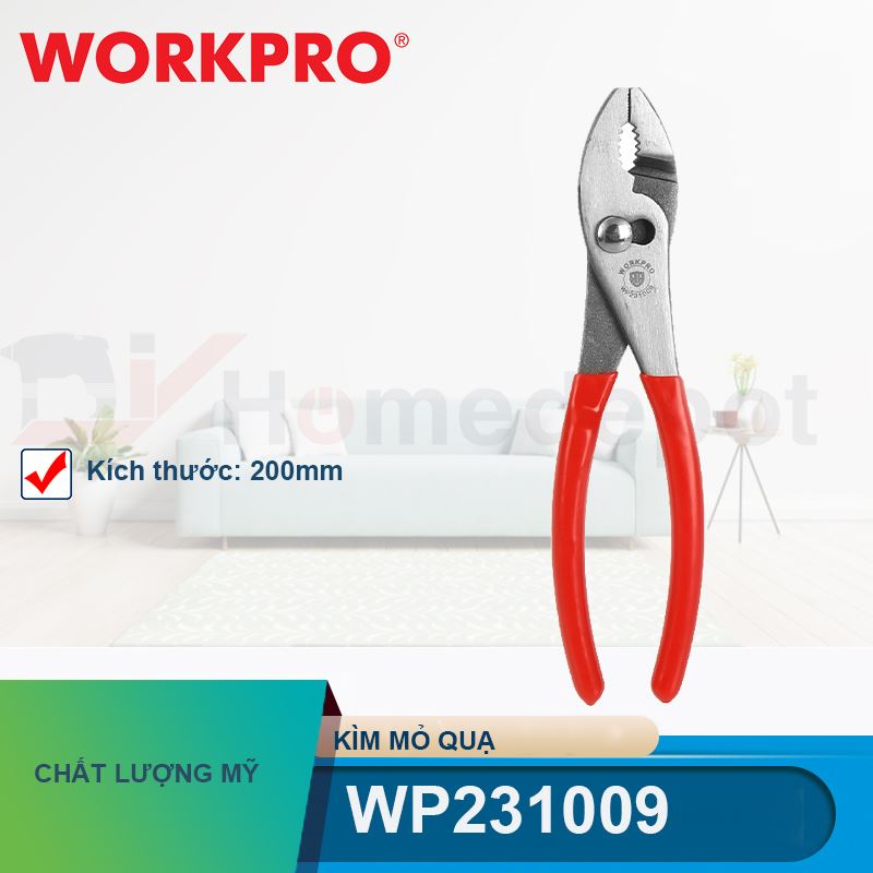 Kìm mỏ quạ dùng để vặn điều chỉnh được 8 inch 200mm Workpro - WP231009