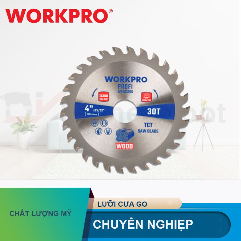 Lưỡi cưa cắt gỗ, loại chuyên nghiệp Workpro