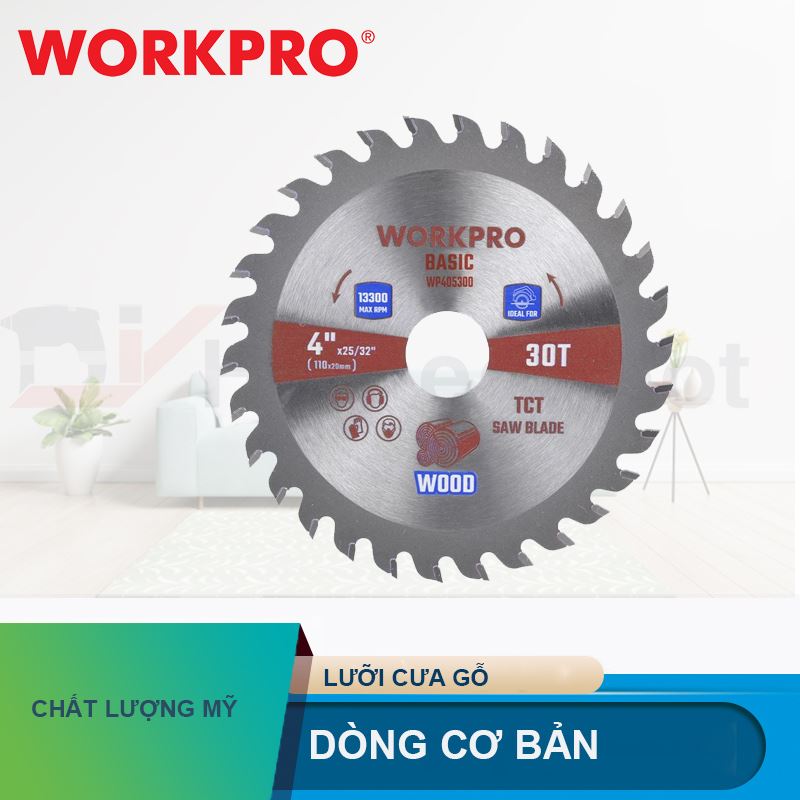 Lưỡi cưa cắt gỗ, loại cơ bản Workpro