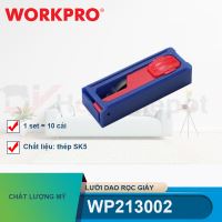 Lưỡi dao rọc giấy bằng thép SK5, kèm hộp đựng (1set = 10 cái) Workpro - WP213002