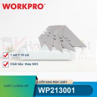 Lưỡi dao rọc giấy bằng thép SK5, loại tiêu chuẩn (1set = 10 cái) Workpro - WP213001